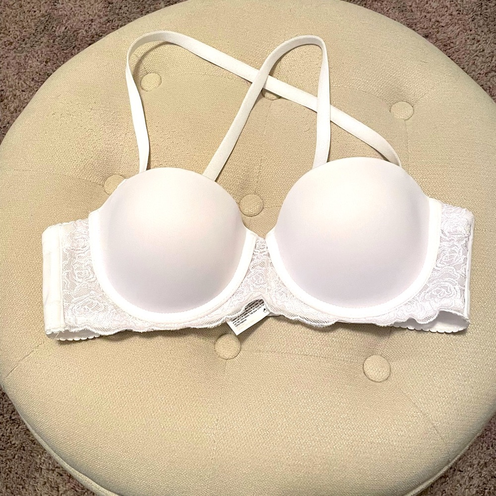 Maidenform Convertible White Bra -Size 34B
